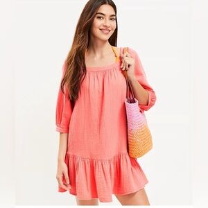 NWT Loft Square Neck Swing Dress